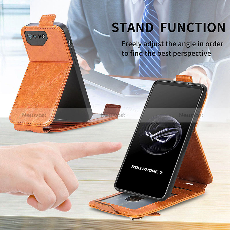 Leather Case Flip Cover Vertical for Asus ROG Phone 7 Pro