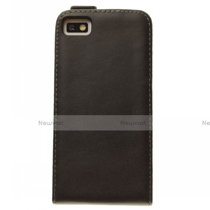 Leather Case Flip Cover Vertical for Blackberry Z10 Black