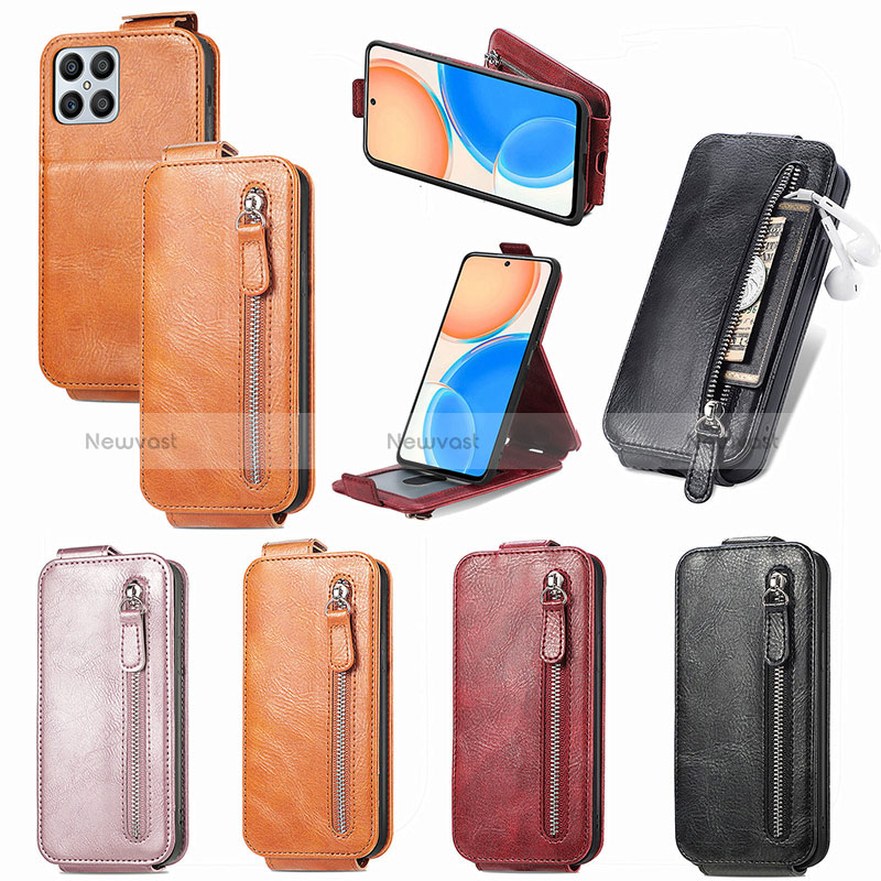 Leather Case Flip Cover Vertical for Huawei Honor X8 4G