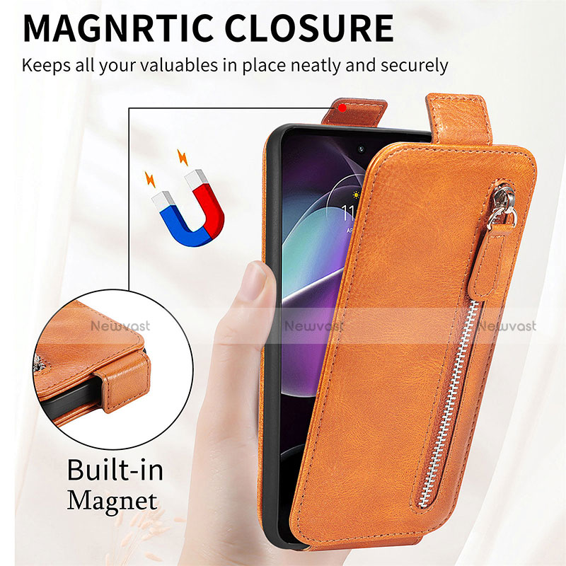 Leather Case Flip Cover Vertical for Motorola Moto G 5G (2022)