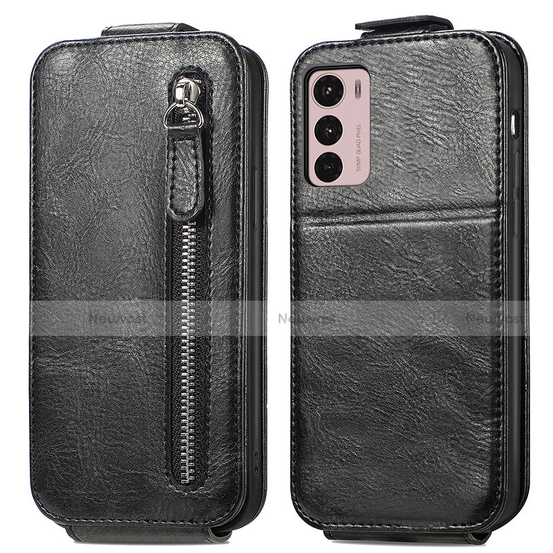 Leather Case Flip Cover Vertical for Motorola Moto G42 Black