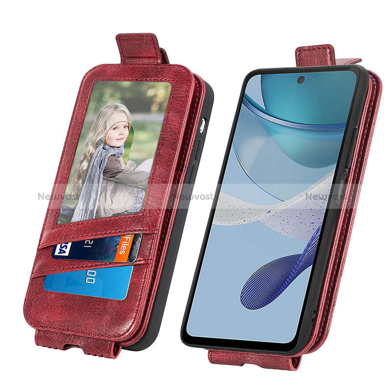 Leather Case Flip Cover Vertical for Motorola Moto G53 5G