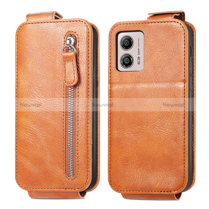 Leather Case Flip Cover Vertical for Motorola Moto G53j 5G