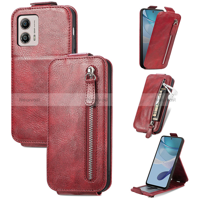 Leather Case Flip Cover Vertical for Motorola Moto G53j 5G