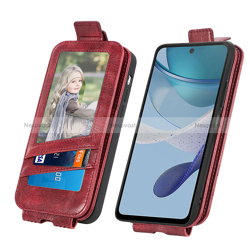 Leather Case Flip Cover Vertical for Motorola Moto G53j 5G