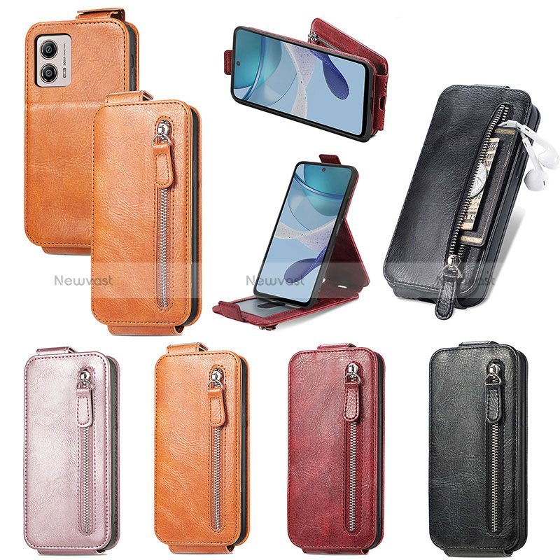 Leather Case Flip Cover Vertical for Motorola Moto G53y 5G