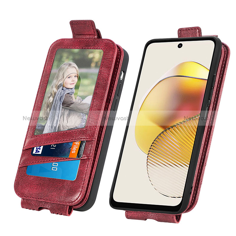 Leather Case Flip Cover Vertical for Motorola Moto G73 5G