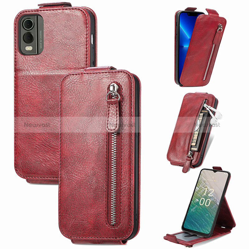 Leather Case Flip Cover Vertical for Nokia C210