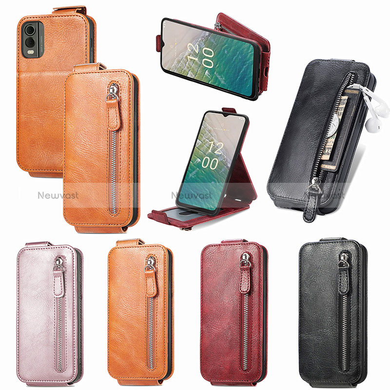 Leather Case Flip Cover Vertical for Nokia C210