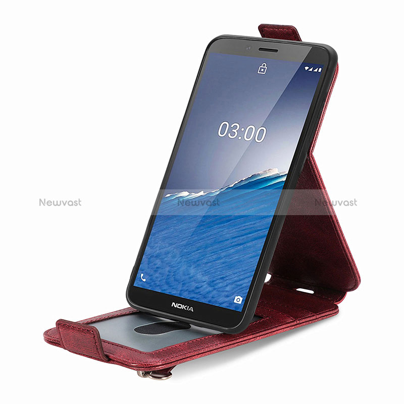 Leather Case Flip Cover Vertical for Nokia C3