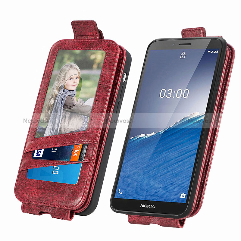 Leather Case Flip Cover Vertical for Nokia C3