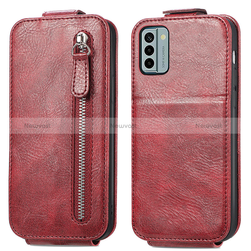 Leather Case Flip Cover Vertical for Nokia G22 Red