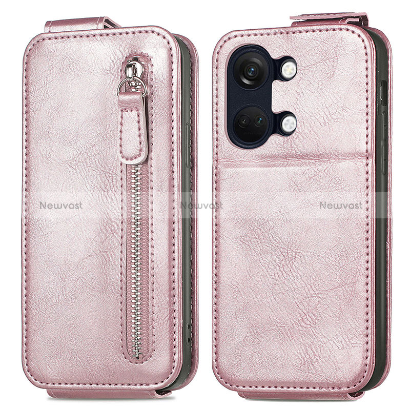 Leather Case Flip Cover Vertical for OnePlus Nord 3 5G Rose Gold