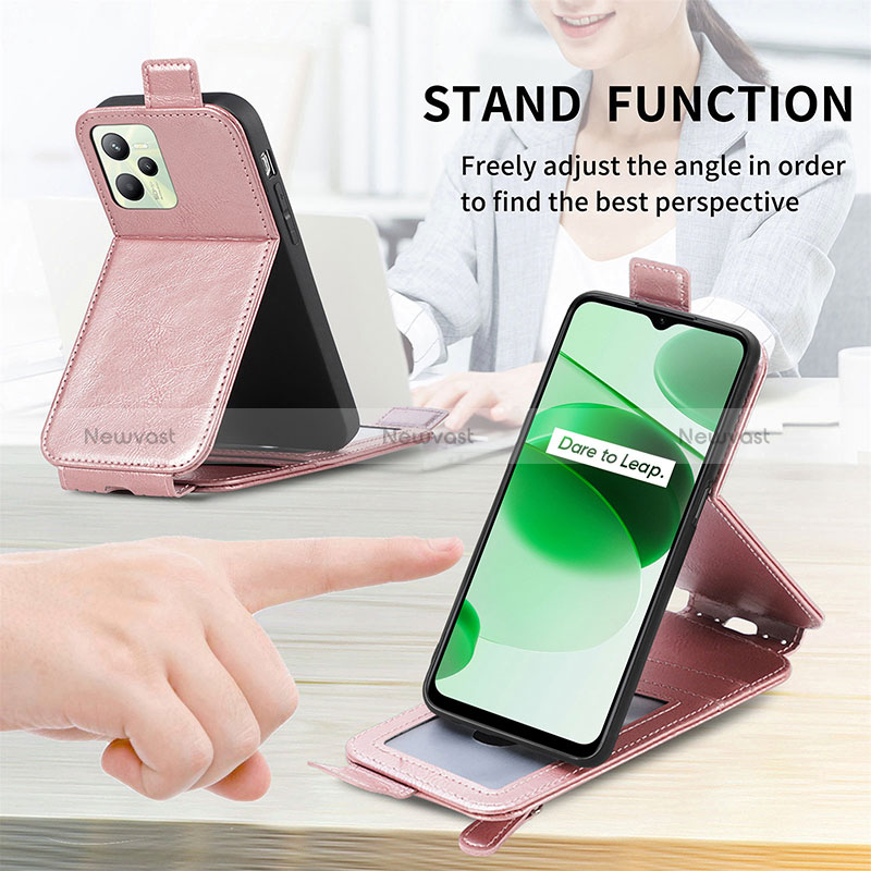 Leather Case Flip Cover Vertical for Realme C35