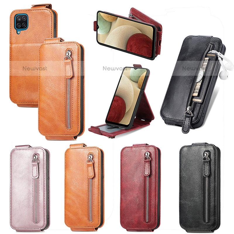 Leather Case Flip Cover Vertical for Samsung Galaxy F12