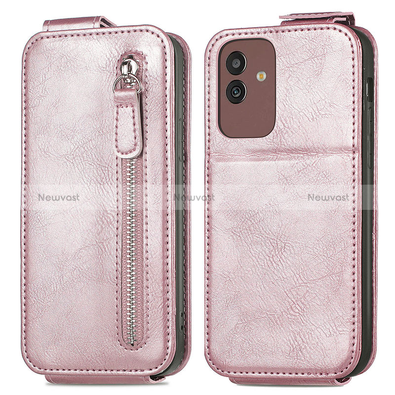 Leather Case Flip Cover Vertical for Samsung Galaxy M13 5G Rose Gold