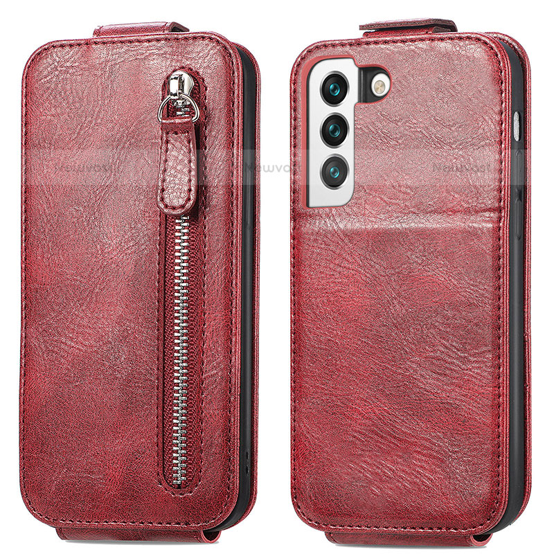 Leather Case Flip Cover Vertical for Samsung Galaxy S21 Plus 5G Red