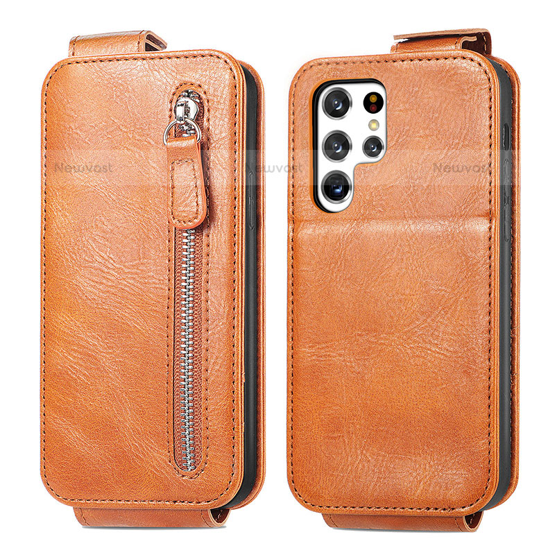 Leather Case Flip Cover Vertical for Samsung Galaxy S21 Ultra 5G