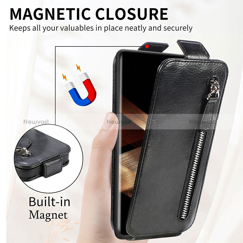 Leather Case Flip Cover Vertical for Samsung Galaxy S24 Ultra 5G