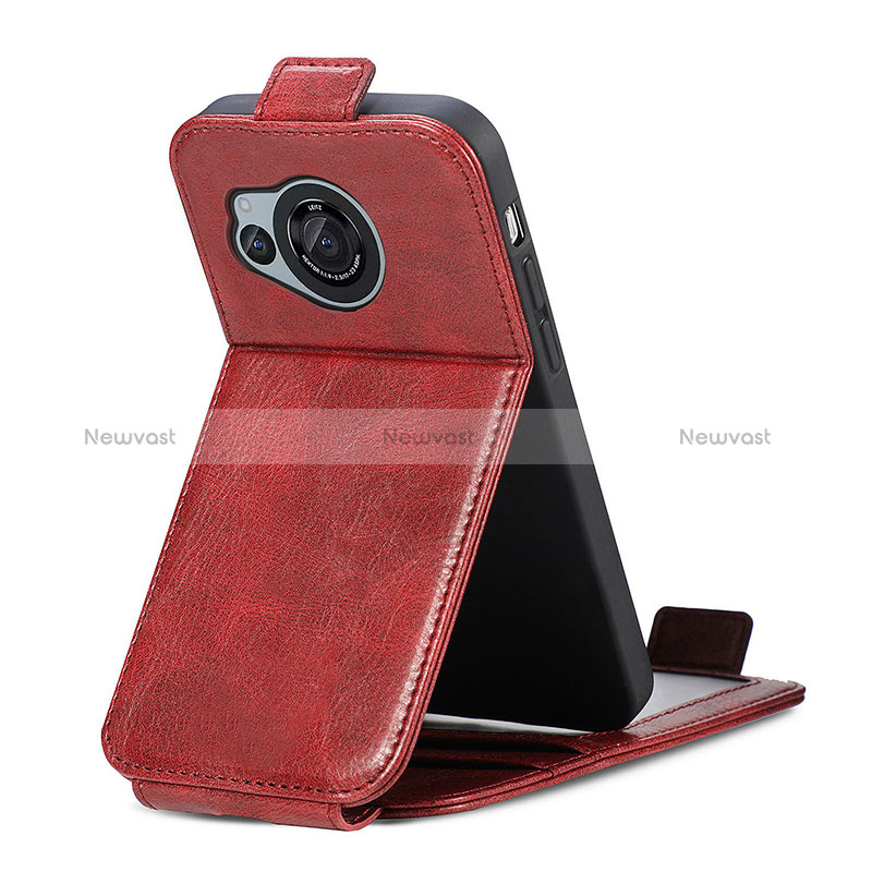 Leather Case Flip Cover Vertical for Sharp Aquos R8s