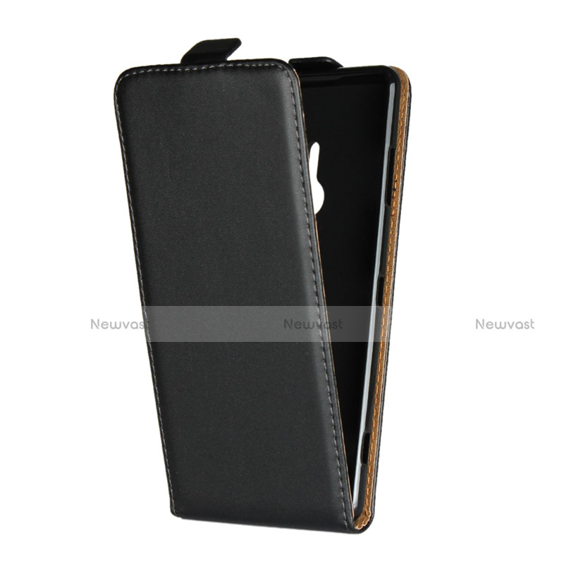 Leather Case Flip Cover Vertical for Sony Xperia XZ3 Black