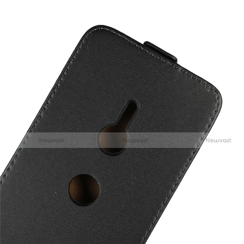 Leather Case Flip Cover Vertical for Sony Xperia XZ3 Black