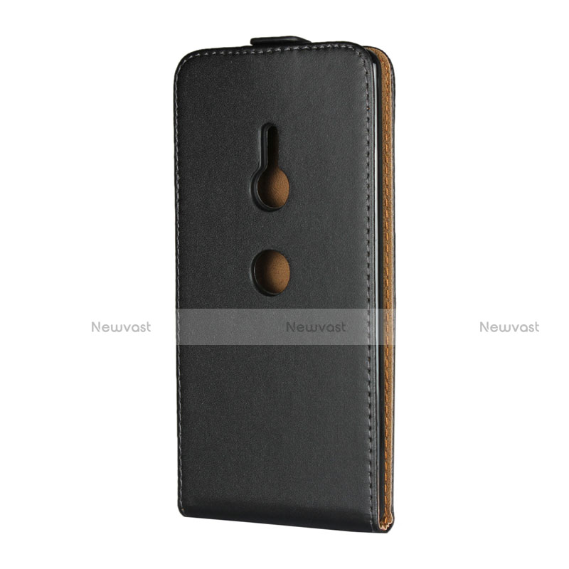 Leather Case Flip Cover Vertical for Sony Xperia XZ3 Black