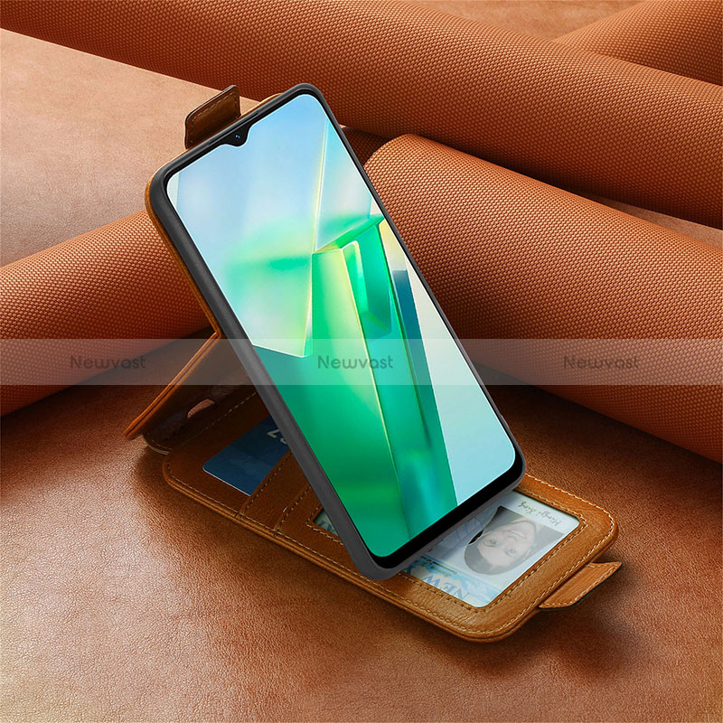 Leather Case Flip Cover Vertical for Vivo T2x 5G