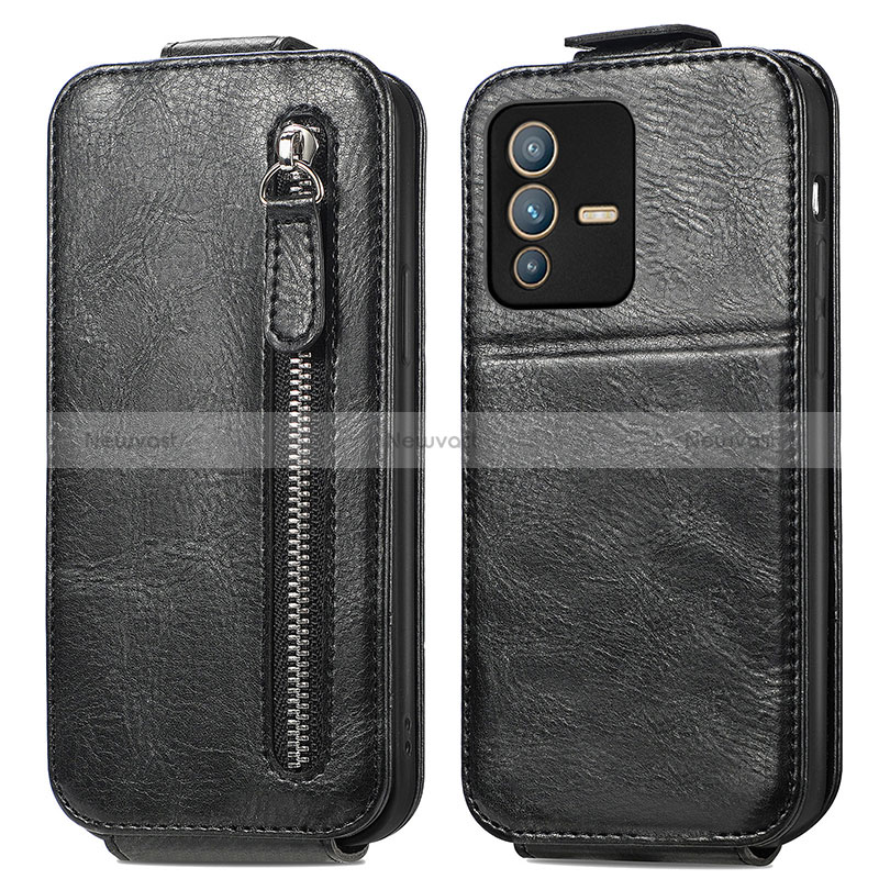 Leather Case Flip Cover Vertical for Vivo V23 5G Black