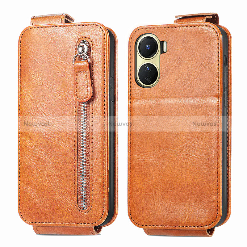 Leather Case Flip Cover Vertical for Vivo Y02S