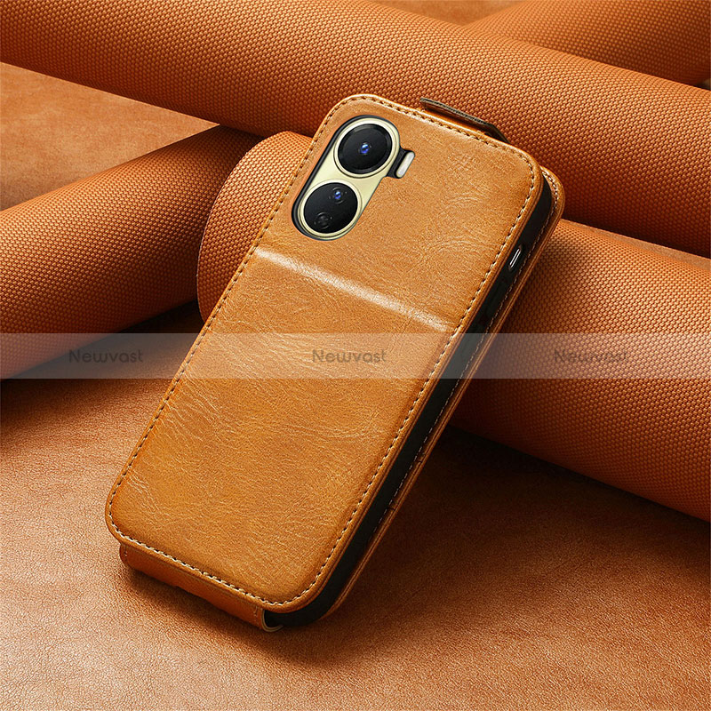 Leather Case Flip Cover Vertical for Vivo Y02S