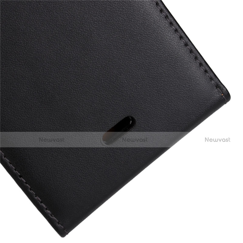 Leather Case Flip Cover Vertical for Wiko Highway Signs Black