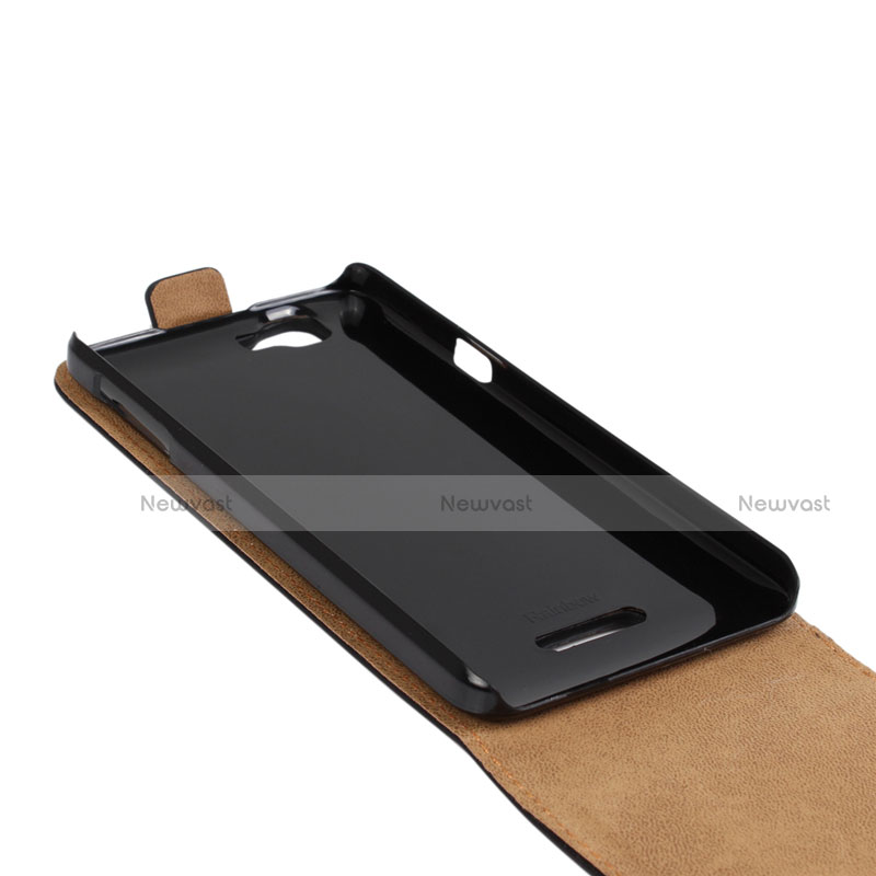 Leather Case Flip Cover Vertical for Wiko Rainbow Black