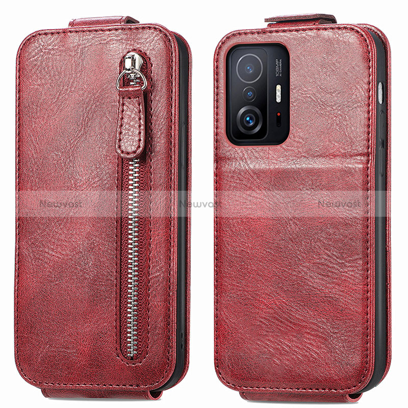 Leather Case Flip Cover Vertical for Xiaomi Mi 11T Pro 5G Red