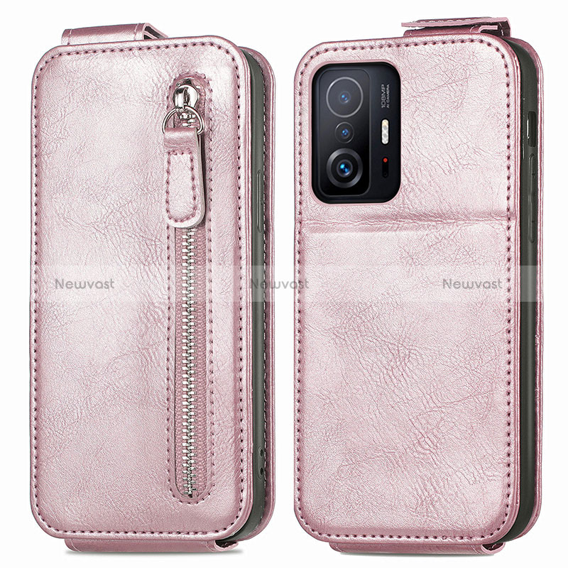 Leather Case Flip Cover Vertical for Xiaomi Mi 11T Pro 5G Rose Gold