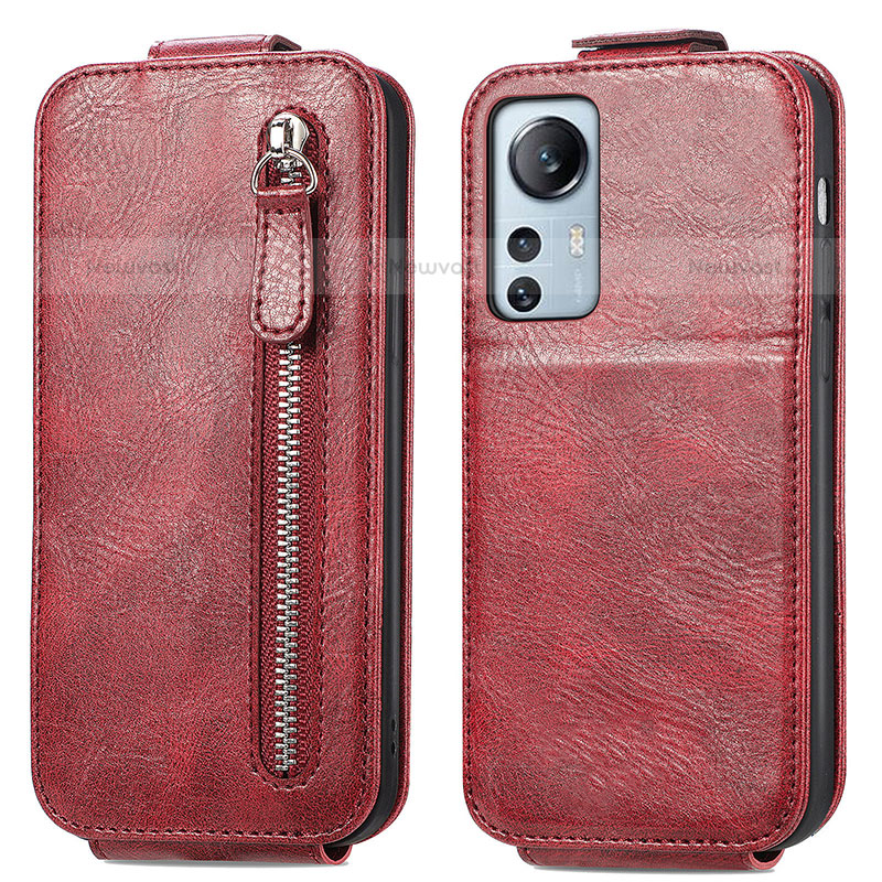 Leather Case Flip Cover Vertical for Xiaomi Mi 12S 5G Red
