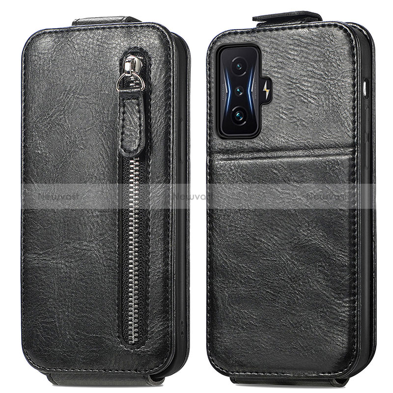 Leather Case Flip Cover Vertical for Xiaomi Poco F4 GT 5G Black