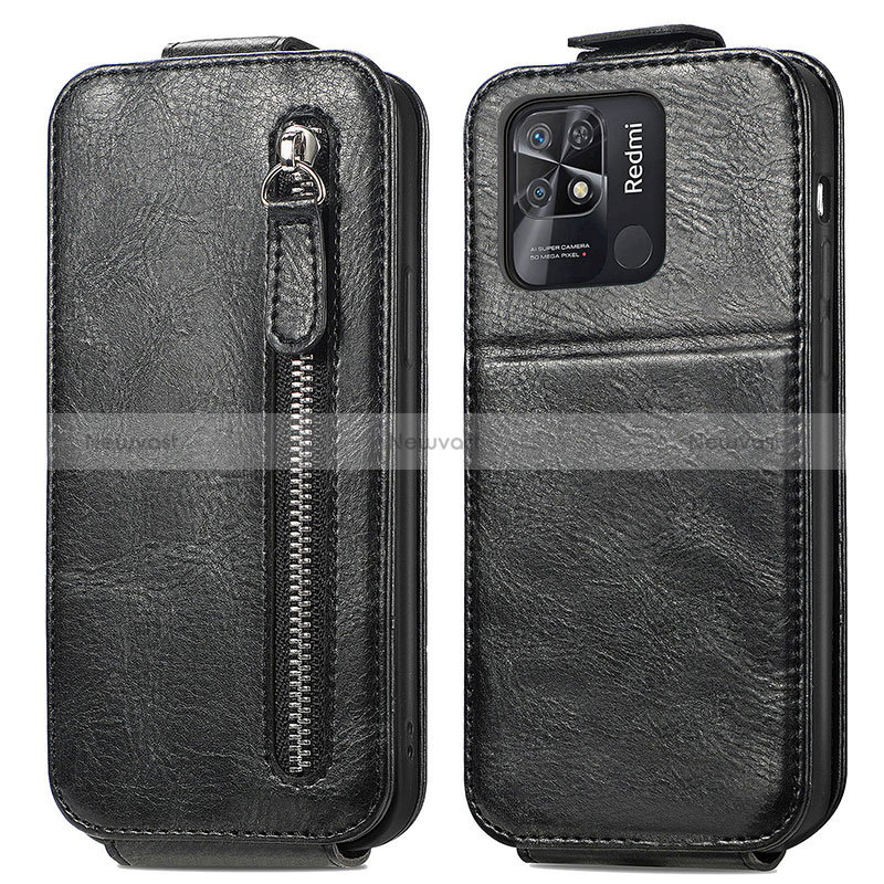 Leather Case Flip Cover Vertical for Xiaomi Redmi 10 India Black
