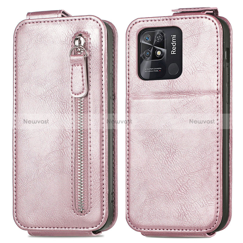 Leather Case Flip Cover Vertical for Xiaomi Redmi 10 Power Rose Gold