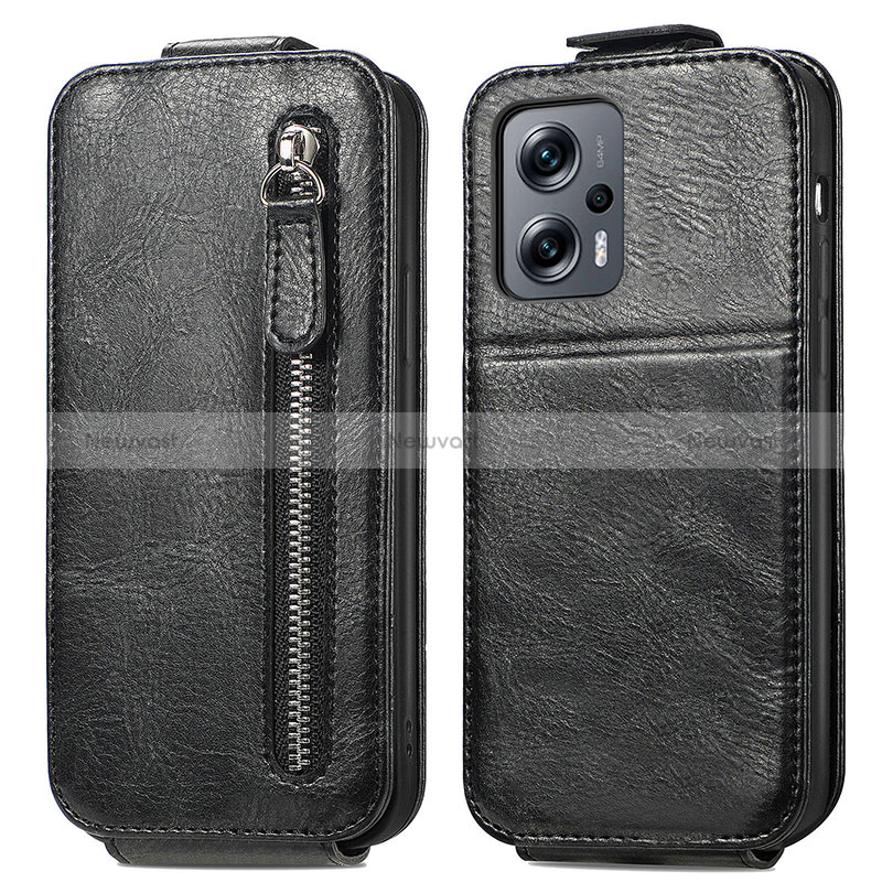 Leather Case Flip Cover Vertical for Xiaomi Redmi Note 11T Pro 5G Black