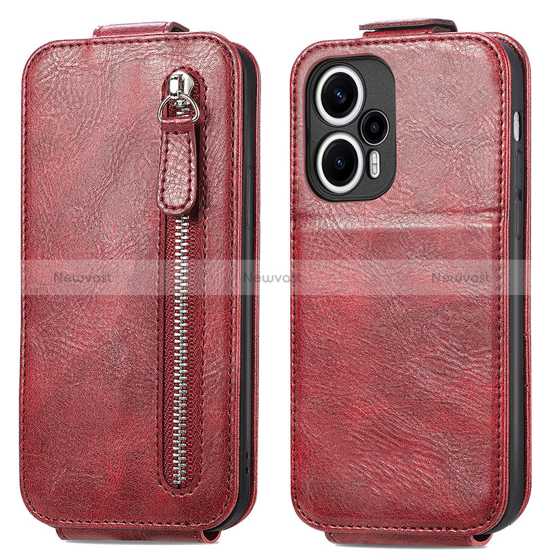 Leather Case Flip Cover Vertical for Xiaomi Redmi Note 12 Turbo 5G Red