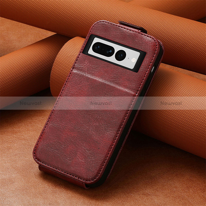 Leather Case Flip Cover Vertical S01D for Google Pixel 7 Pro 5G