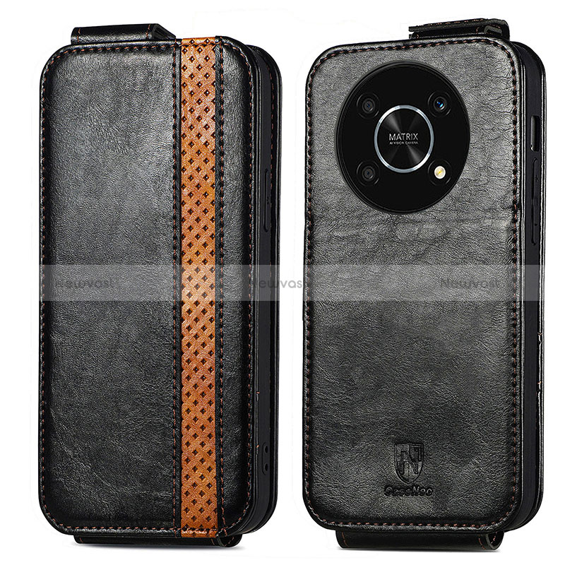 Leather Case Flip Cover Vertical S01D for Huawei Nova Y90 Black