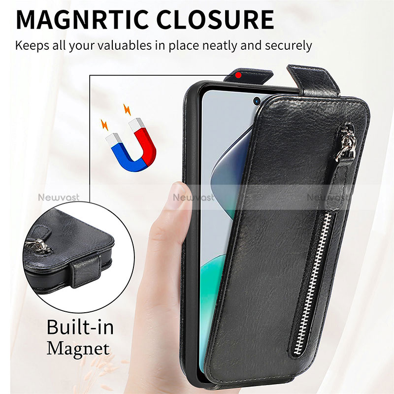 Leather Case Flip Cover Vertical S01D for Motorola Moto G13