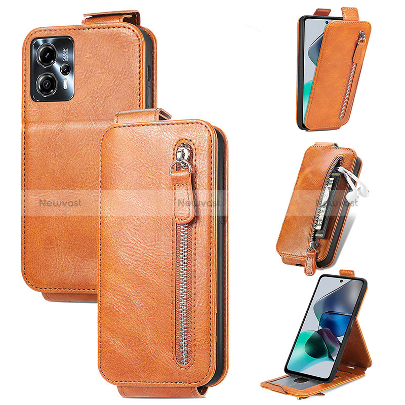 Leather Case Flip Cover Vertical S01D for Motorola Moto G13