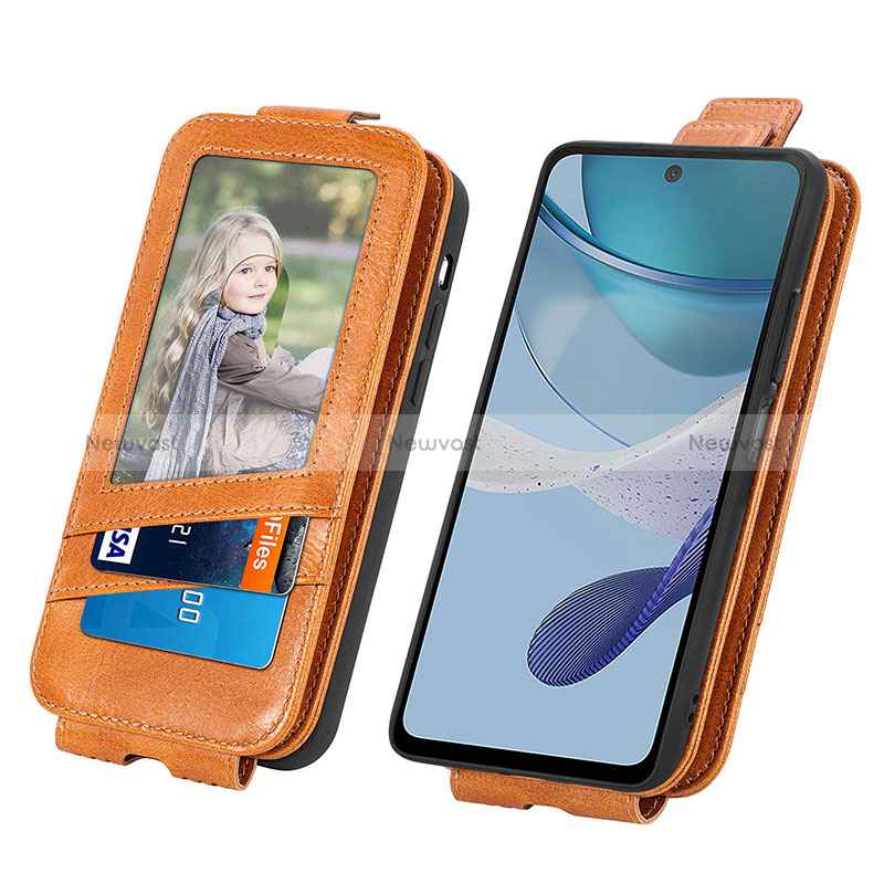 Leather Case Flip Cover Vertical S01D for Motorola Moto G53 5G