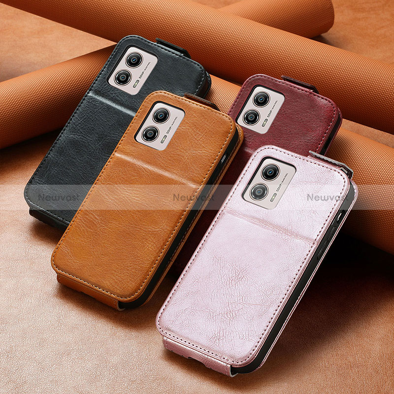 Leather Case Flip Cover Vertical S01D for Motorola Moto G53y 5G