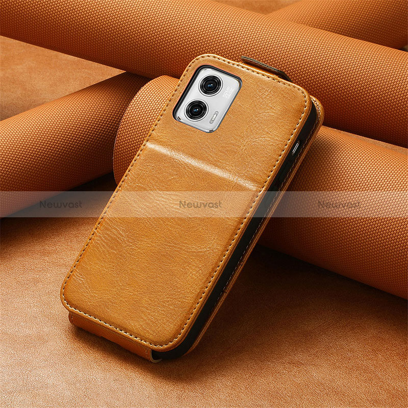 Leather Case Flip Cover Vertical S01D for Motorola Moto G73 5G