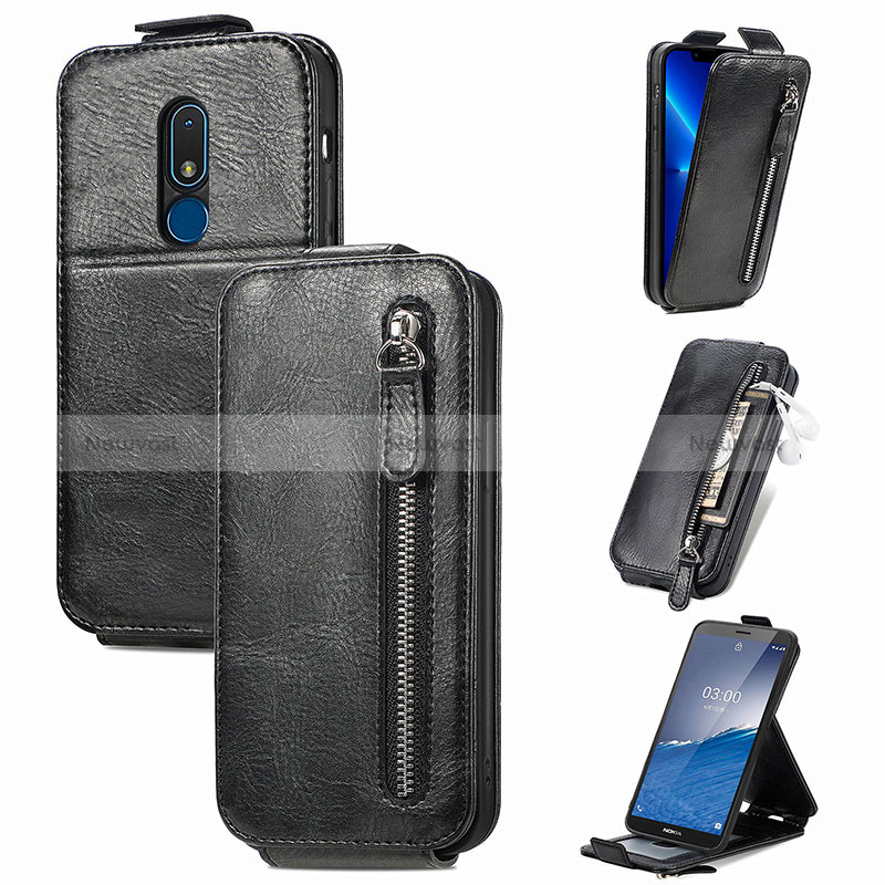 Leather Case Flip Cover Vertical S01D for Nokia C3