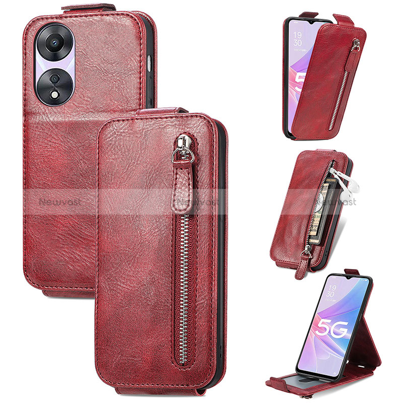 Leather Case Flip Cover Vertical S01D for Oppo A78 5G